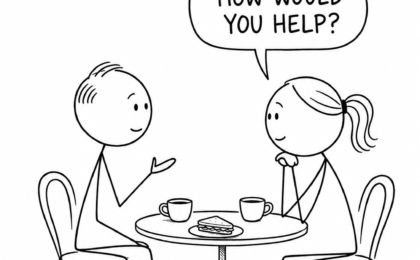 Casual coffee, real opportunity: a hiring manager asks a candidate how they would help during a coffee interview